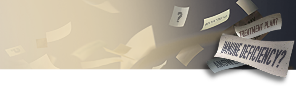 Living With WHIM Syndrome title and campaign art
