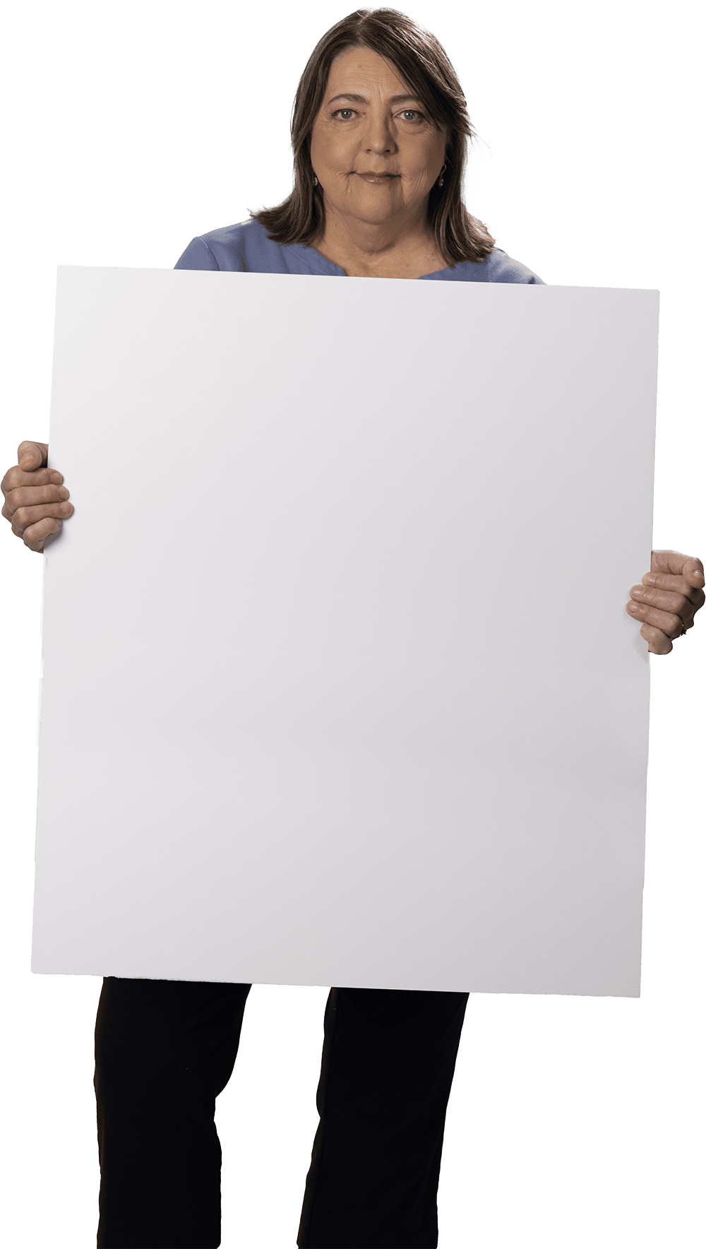 WHIM syndrome patient holding card with personal quote